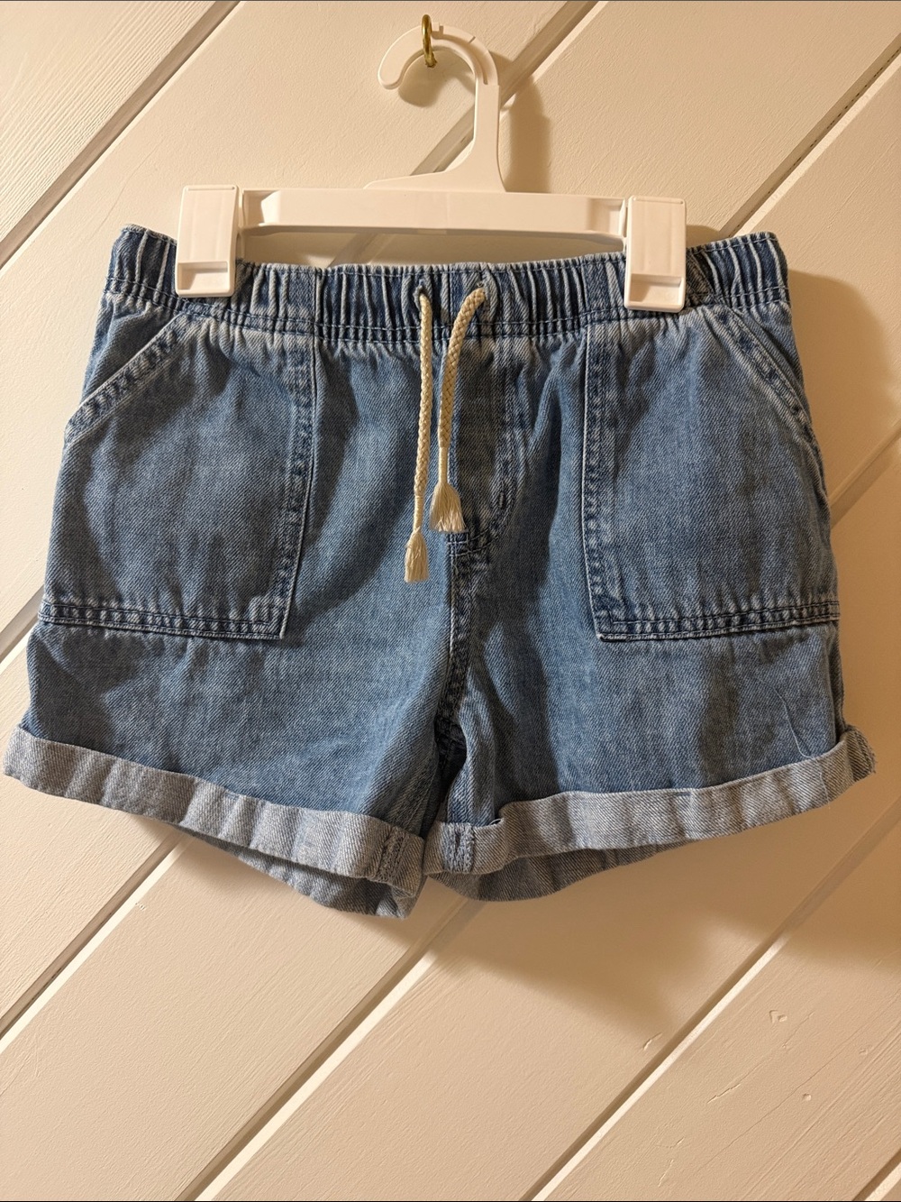 Cat & Jack Light Blue Denim Drawstring Shorts